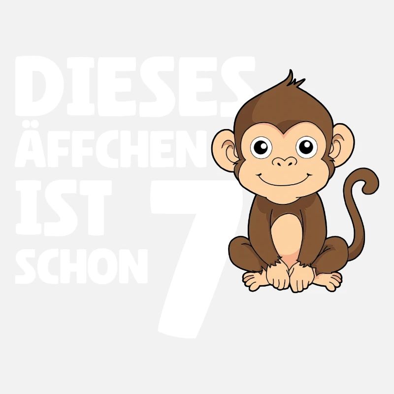 7. Geburtstag 2017 - Dieses Äffchen Ist Schon 7