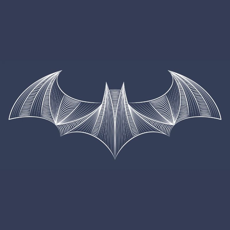 Batman Logo Drawing weiß