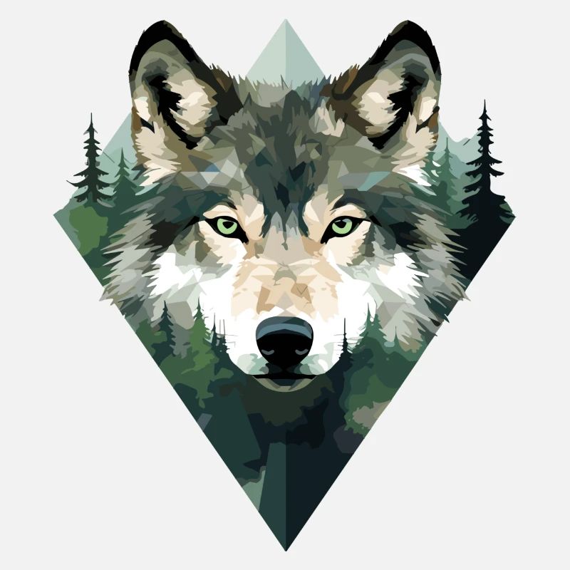 Wolf Forest Mountains Wolves Nature Animals