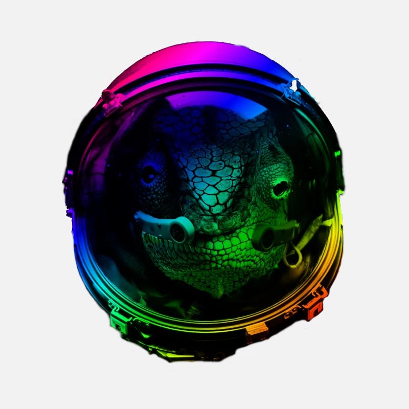 Astronaut Chameleon Reptile Keeper Outer Space