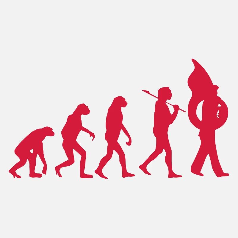 Evolution tuba Darwin funny marching band