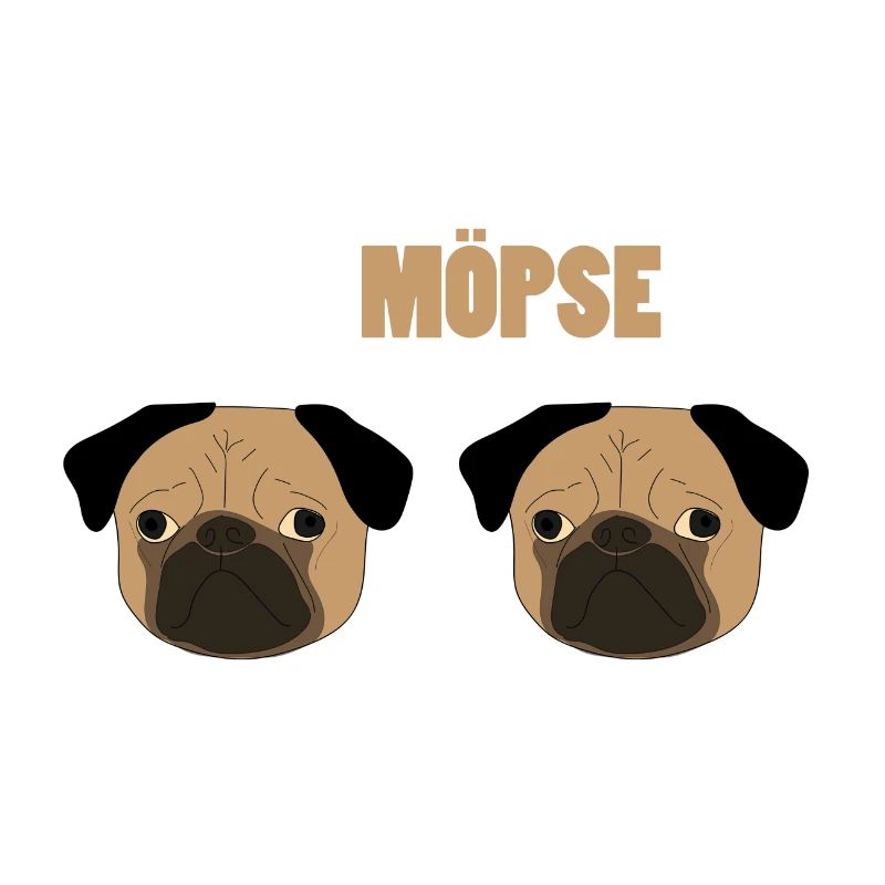 Möpse sexy witzig Mops Hund Brüste Spruch Geschenk