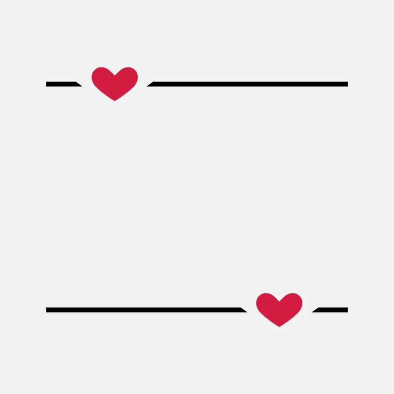 Line heart dash ornament