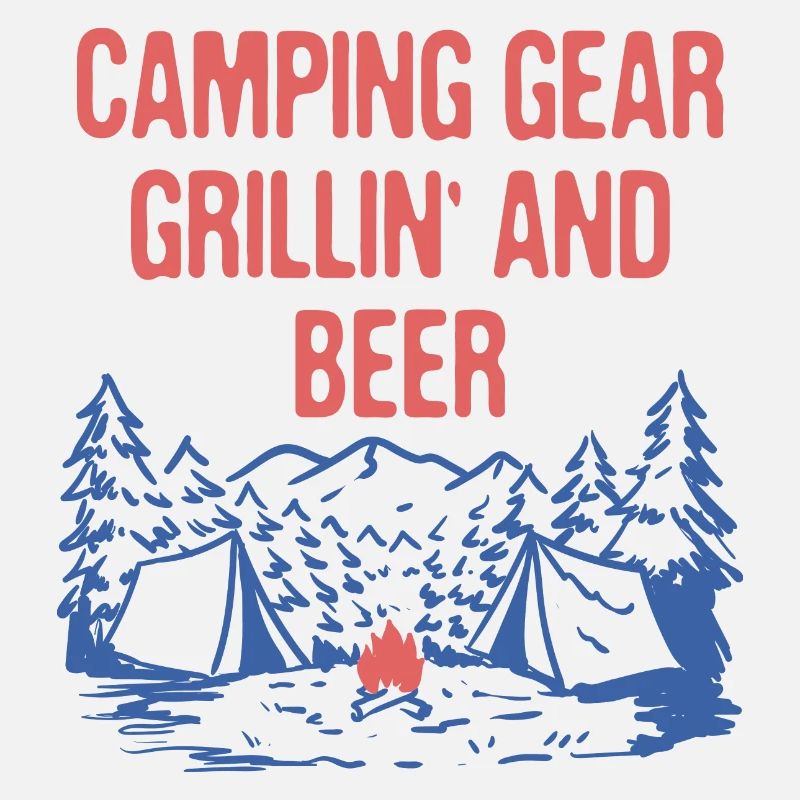 Camping Grillin' and Beer Camper Party Camp