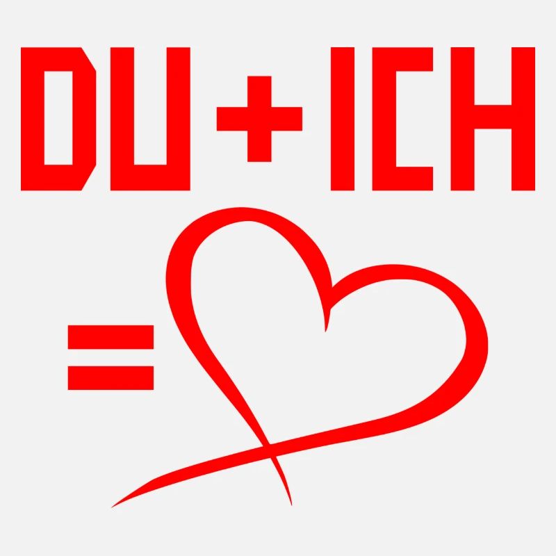 Du plus Ich gleich Herz Liebe Romantisch