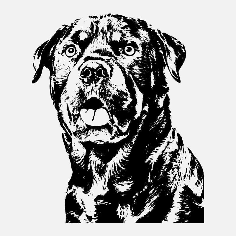 Bild eines Rottweilers im klassischen Logo Design.