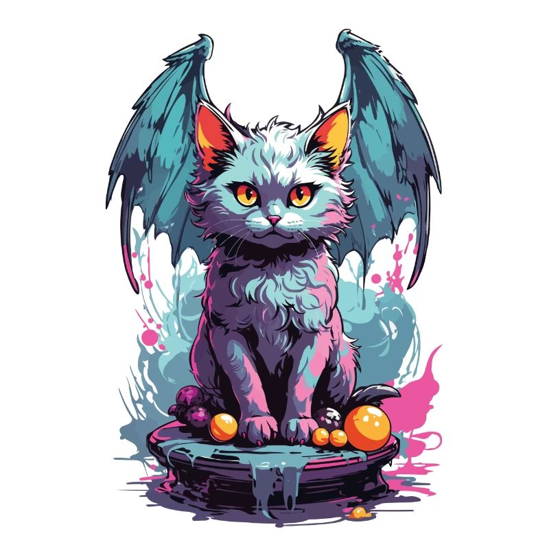 Pastel Goth chat Dark Magic et Miaou