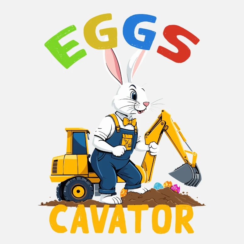 Lustiger Ostern Spruch Osterhase Baggerfahrer