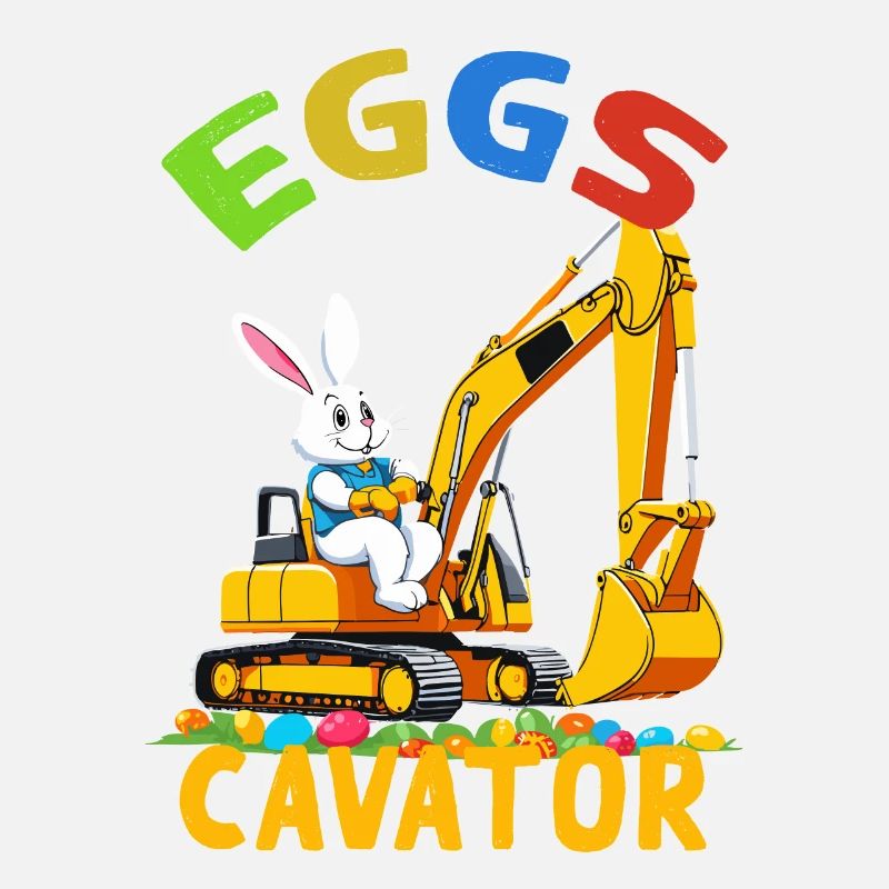 Lustiger Ostern Spruch Osterhase Baggerfahrer