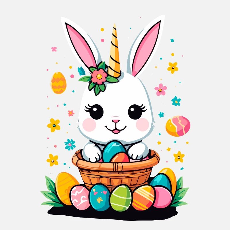 Funny Unicorn Easter Bunny Cute Easter Unicorn
