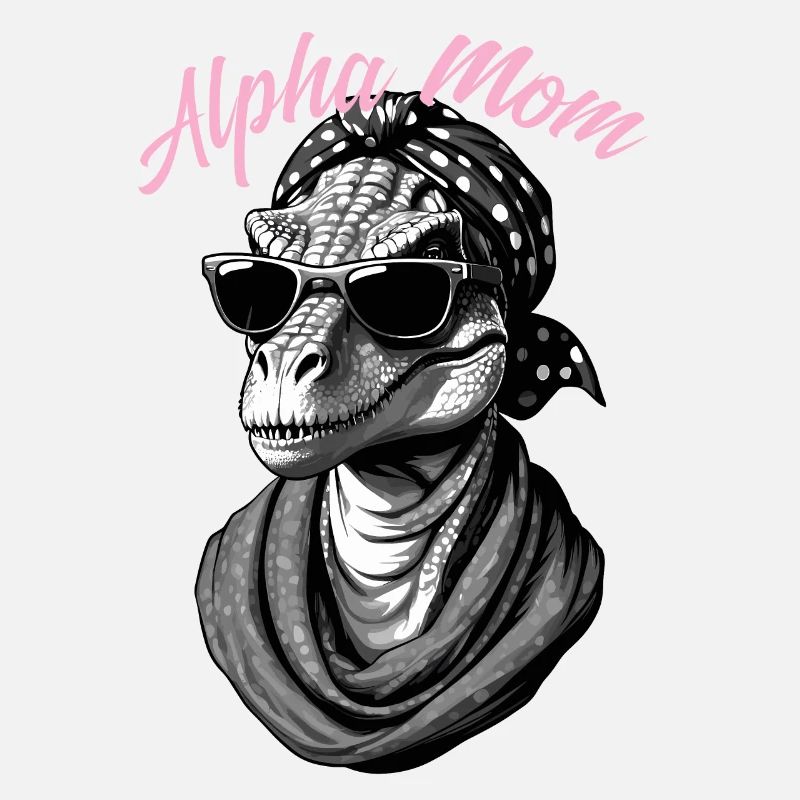 Alpha Maman Drôle Dinosaure Maman Cool Dino