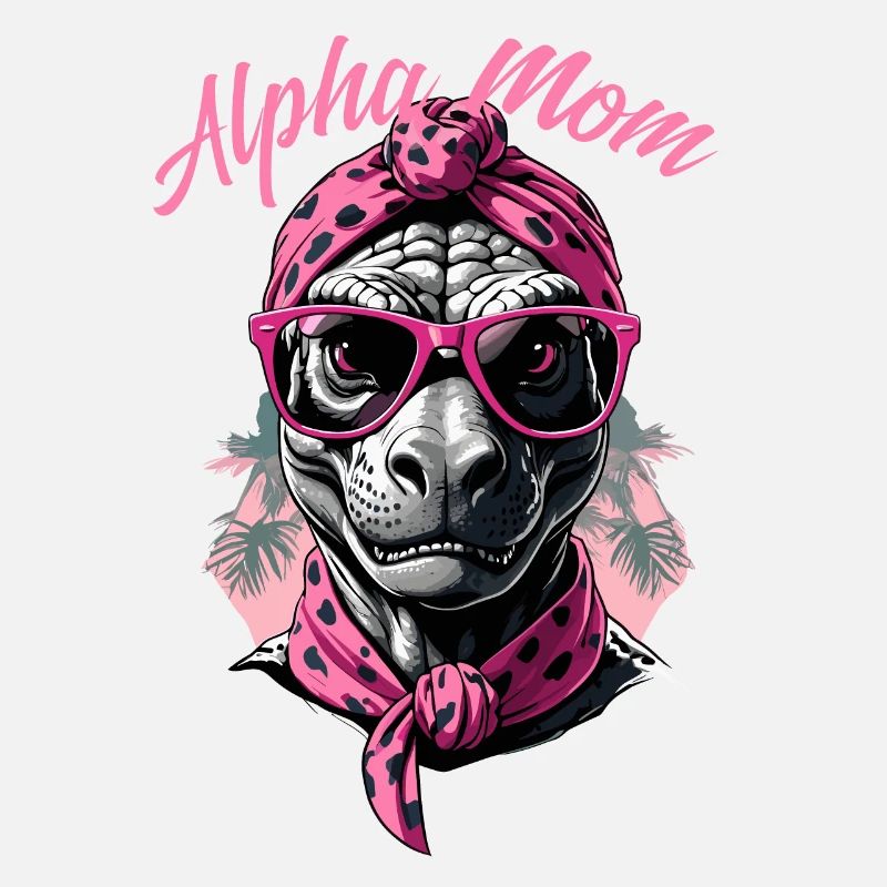Alpha Mom Funny Iconic Dinosaur Mom