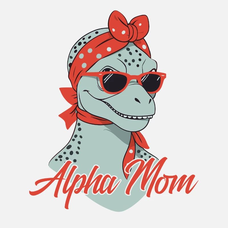 Alpha Maman Drôle Dinosaure Maman Cool Dinosaure