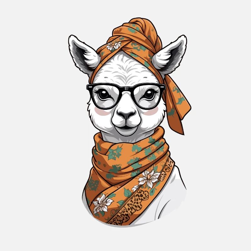 Drôle Lama Alpaga mère Design