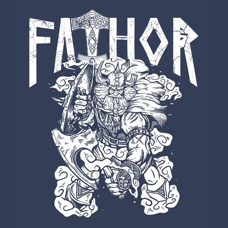 Wikinger Papa Vathor Mächtiger Krieger Vater