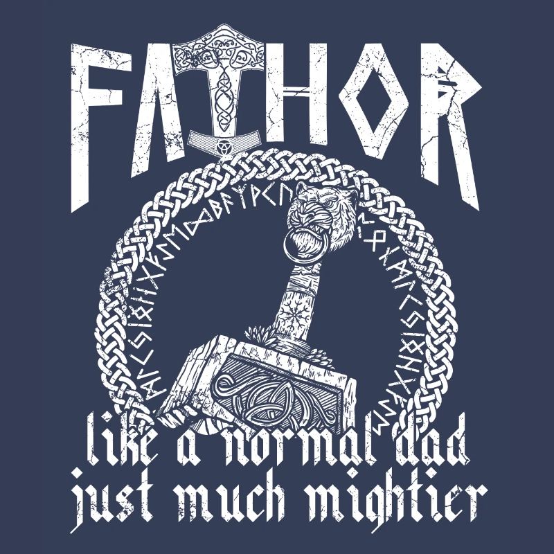 Wikinger Papa Vathor Mächtiges Spruch Design