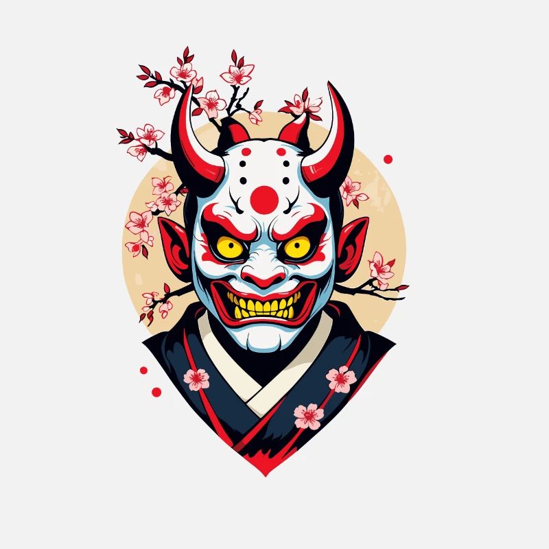 Oni Demon Mask Samurai Aesthetic Yokai