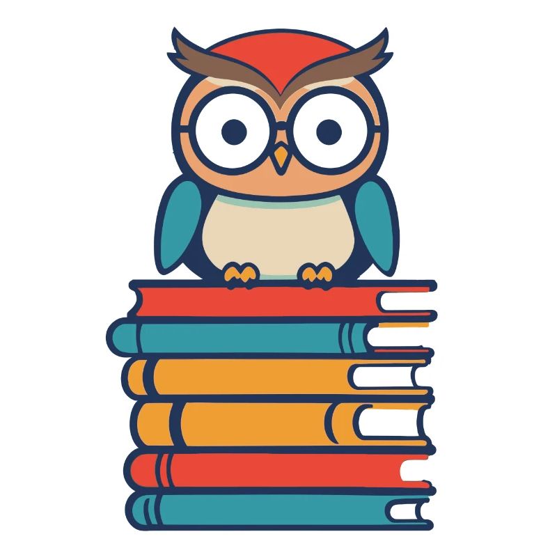 Bücher Eule Niedlicher Bücherwurm Leseratte