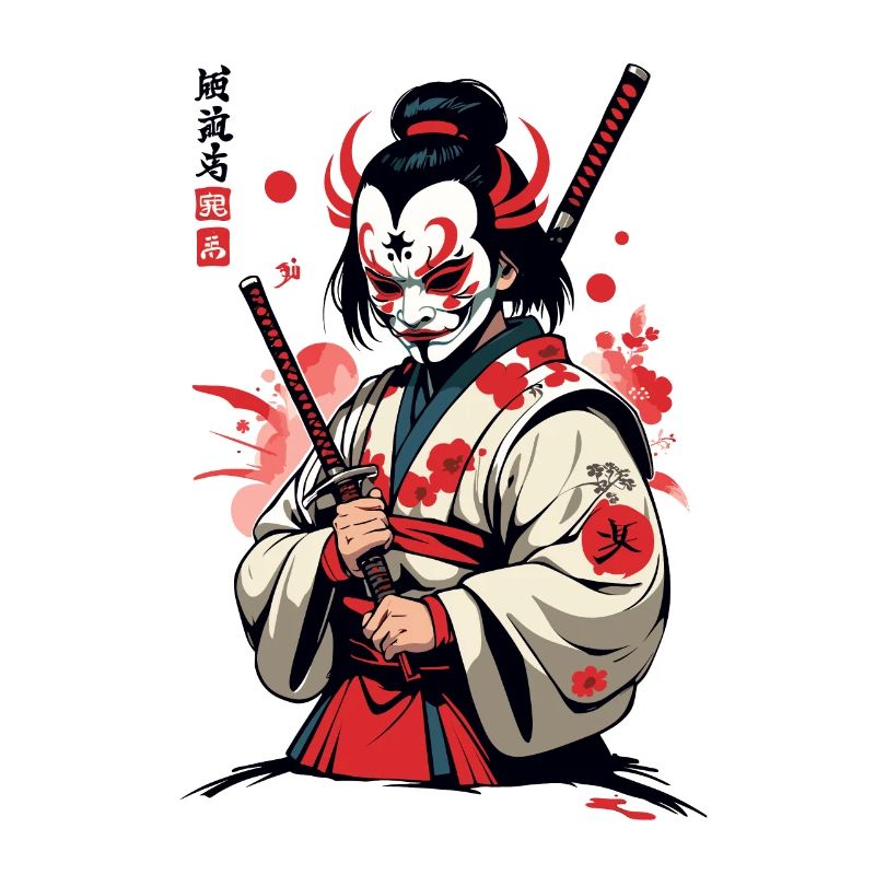 Oni Dämonen Maske Samurai Japanischer Dämon Kultur