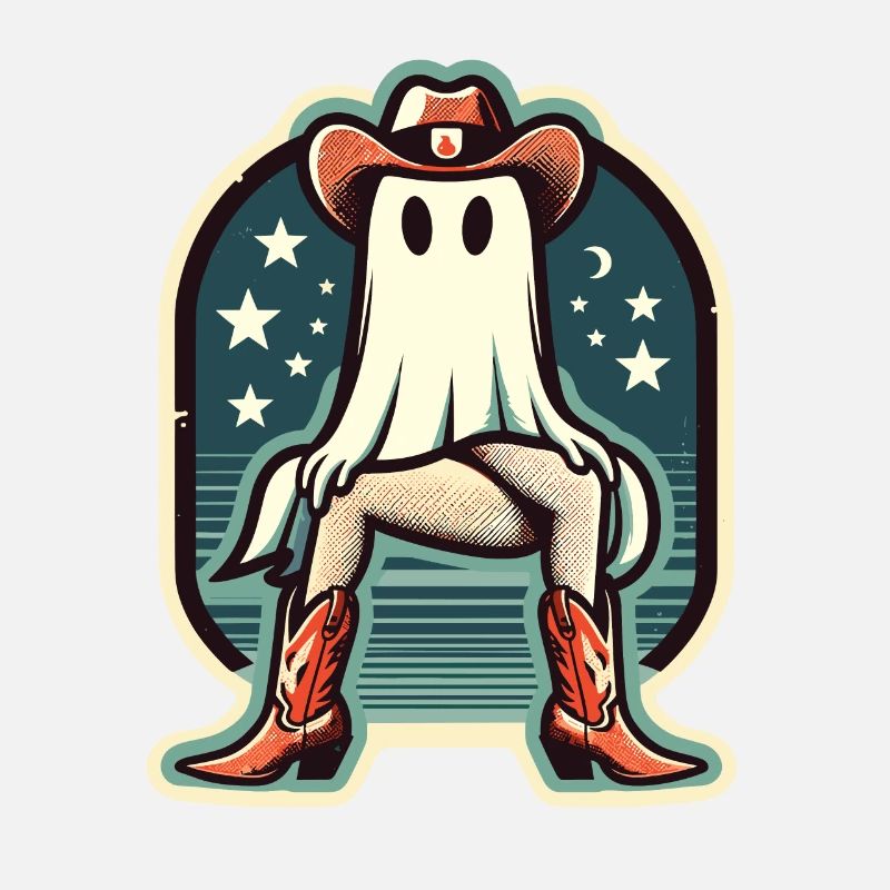 Lustige Kuhmädchen Geist Cowboystiefel Hut