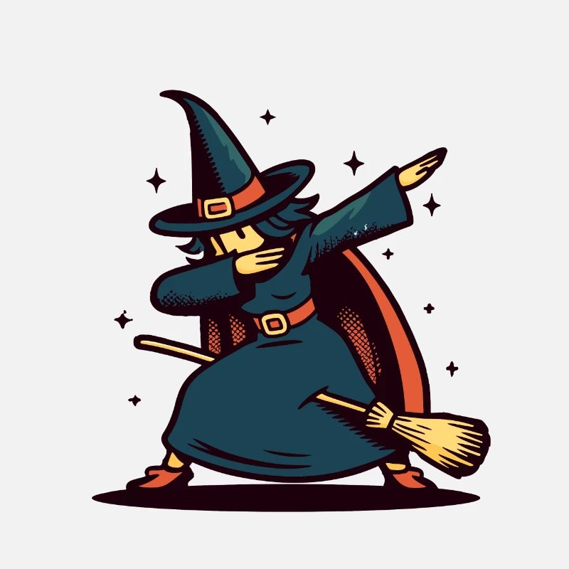 Dabbing Sorcière Drôle Halloween Sorcière