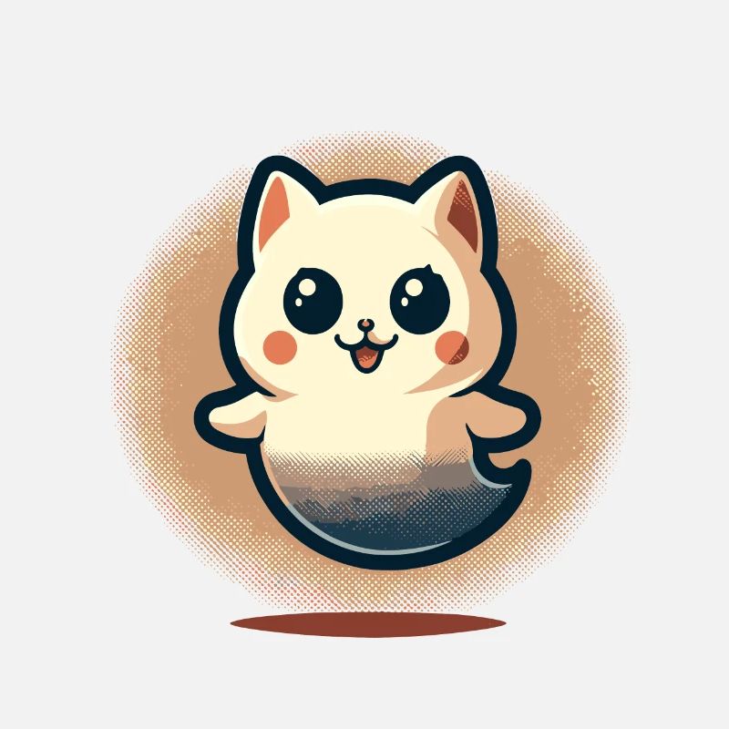 Niedliche Geister Katze Kawaii Geist Haustier