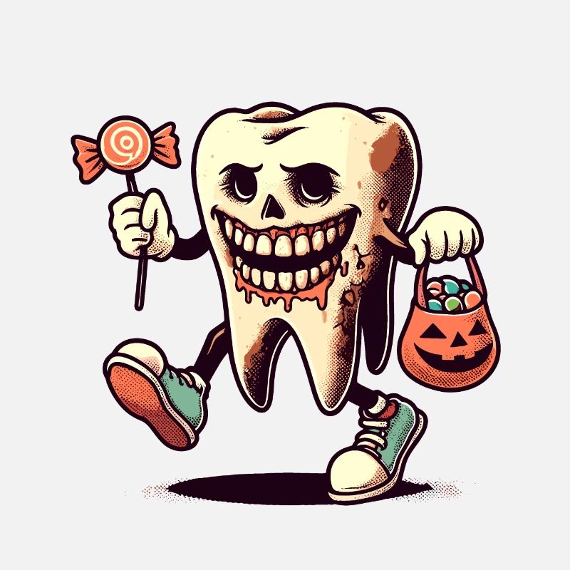 Halloween Hygiène Dentaire Drôle Dent Zombie