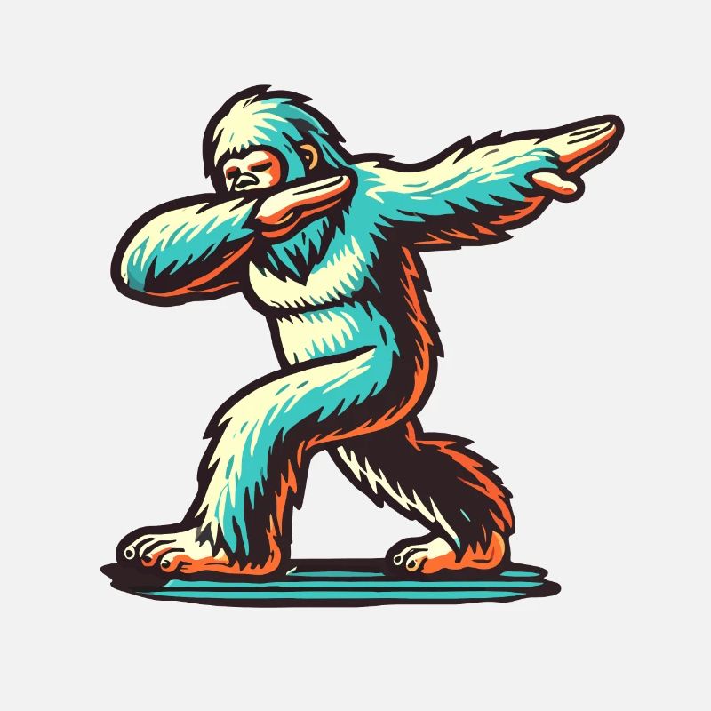 Dabbing Bigfoot Drôle Dabbing Design