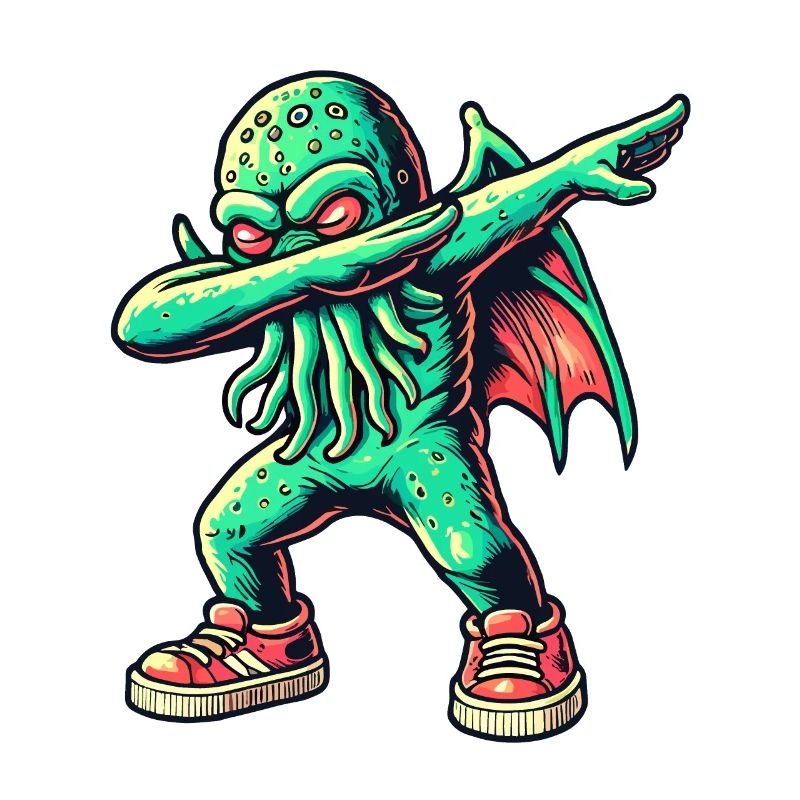 Dabbing drôle Cthulhu Dabbing Design