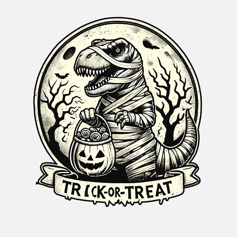 Lustige T-Rex Mumie Liebt Süßigkeiten