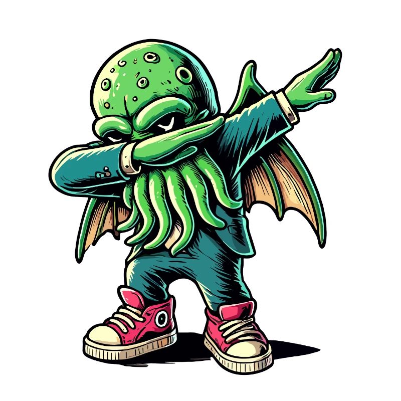 Dabbing drôle Cthulhu Dabbing Design
