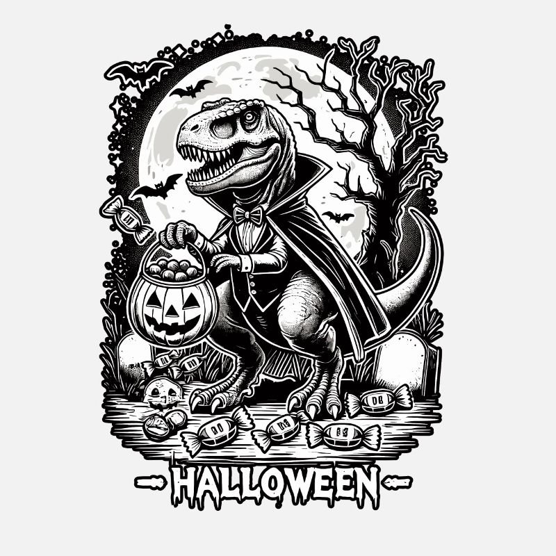 Drôle de vampire T-Rex aime les bonbons