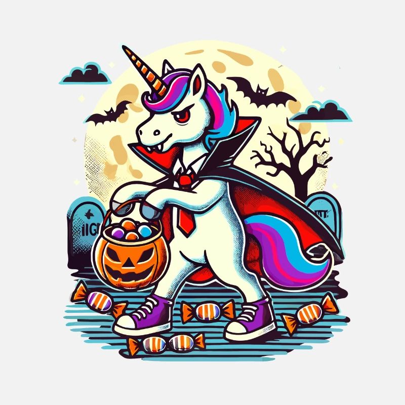 Drôle Vampire Licorne Mentant Bonbons