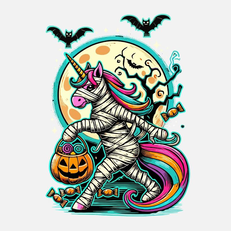 Maman licorne drôle aime les bonbons