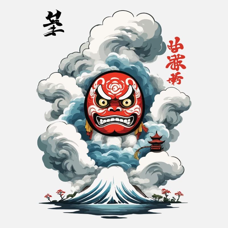 Japanese Daruma Aesthetic Yokai Design