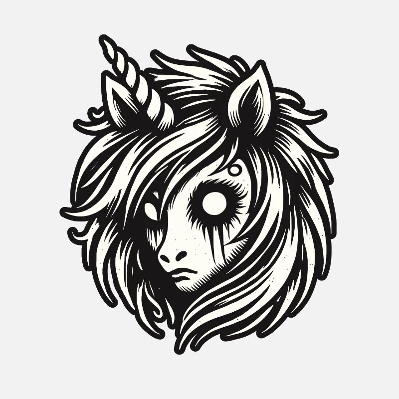 Idée de costume de licorne gothique effrayante Saison effrayante