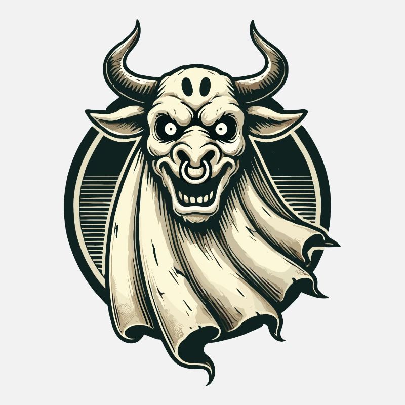 Creepy Cow Ghost Bull Sheet Costume Idea