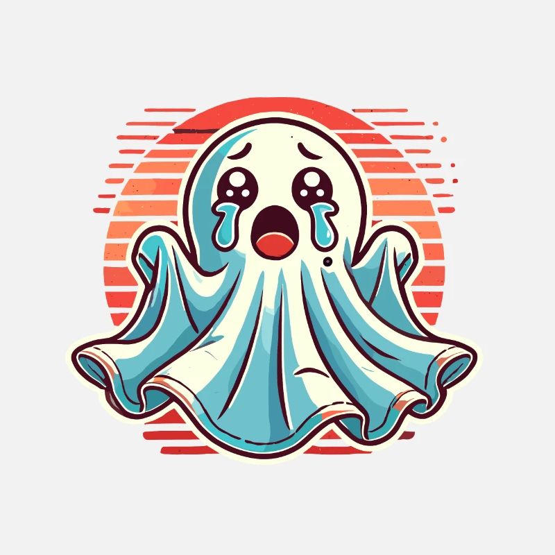 Sad Ghost Cute Weeping Ghosts
