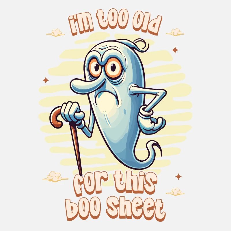 Drôle de dicton Design Grumpy Old Ghost