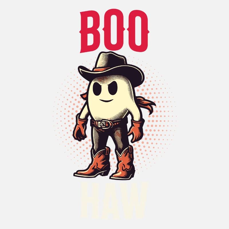 Cool Cowboy Ghost Says Boo Haw
