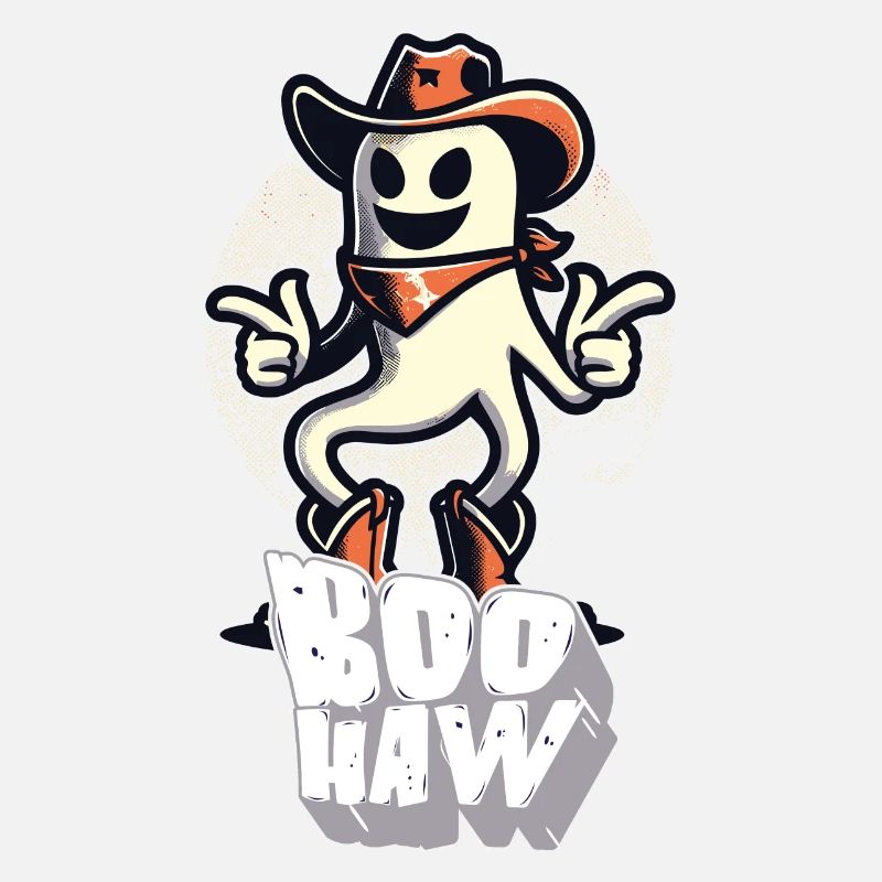 Cool Cowboy Ghost Says Boo Haw