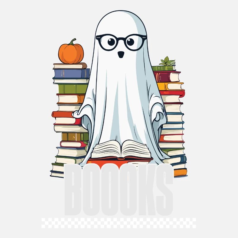 Cute Book Lover Ghost