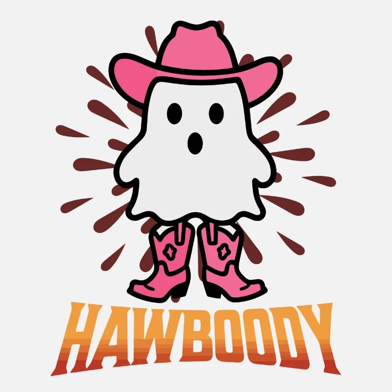 Cowboy Ghosts Greeting Funny Hawboody