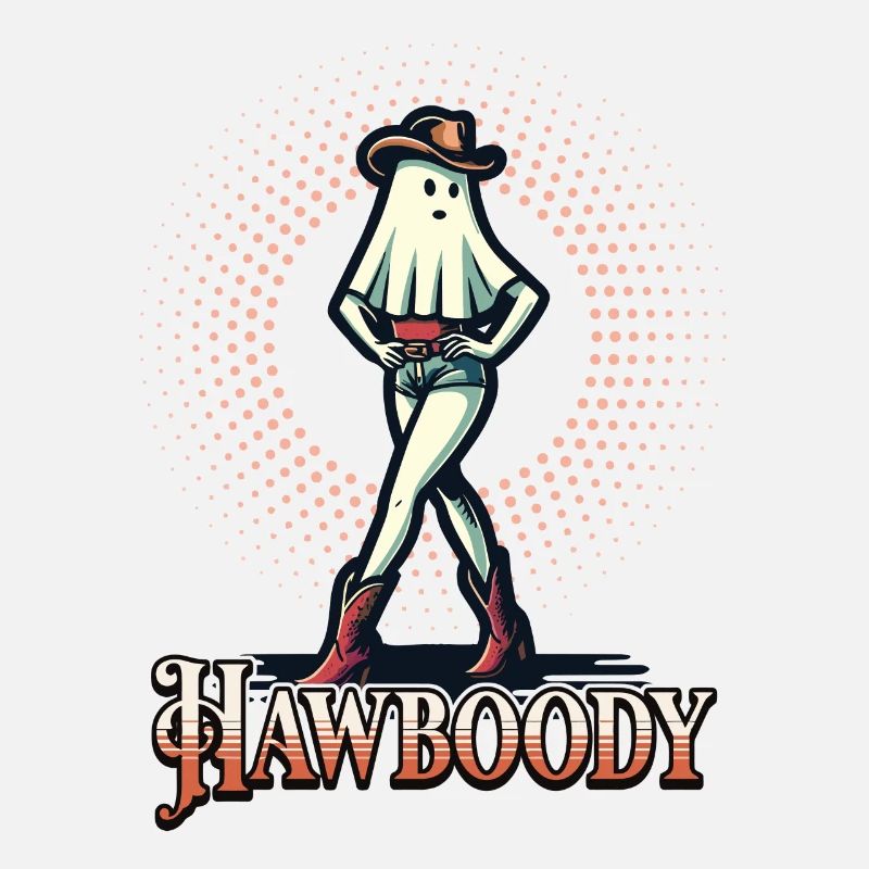 Cowboy Girl Ghost Funny Pun Saying