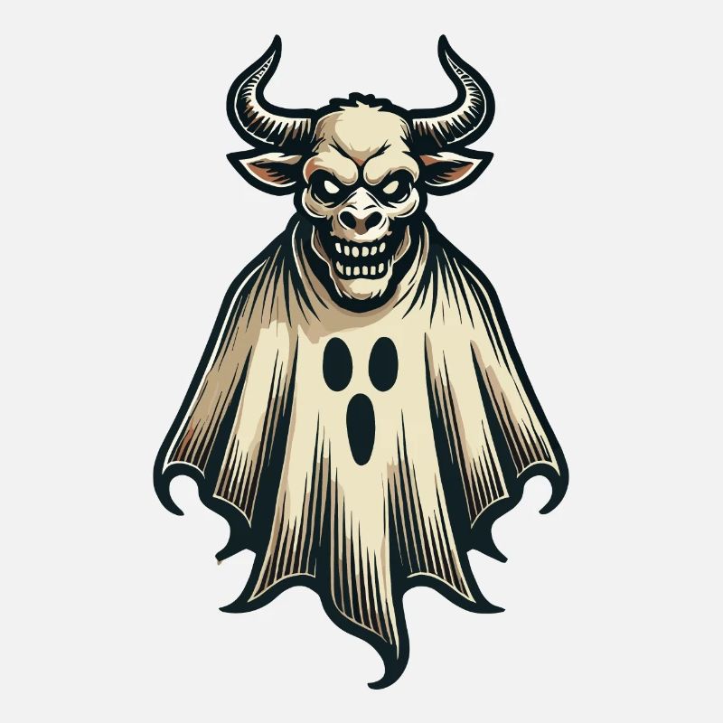 Creepy Cow Ghost Bull Sheet Costume Idea