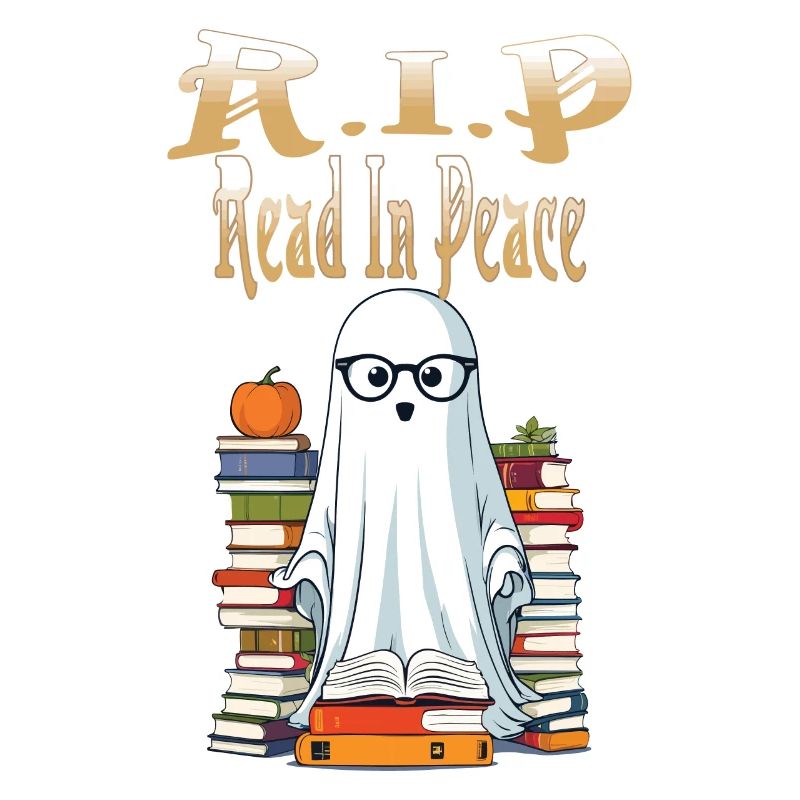 Cute Book Lover Ghost Halloween