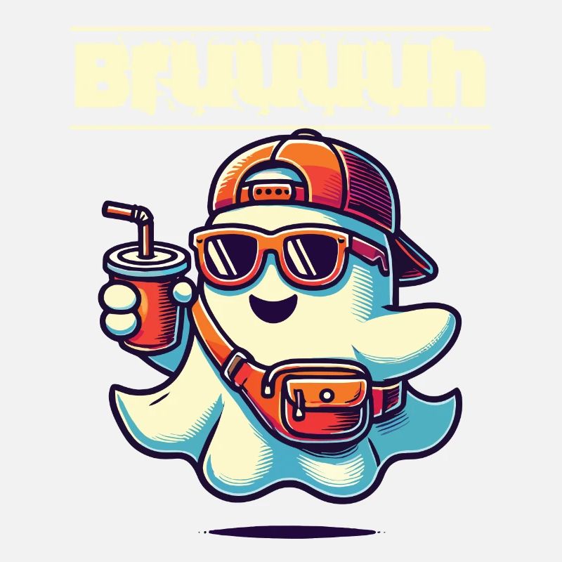 Cool Halloween Ghost Says Bruh