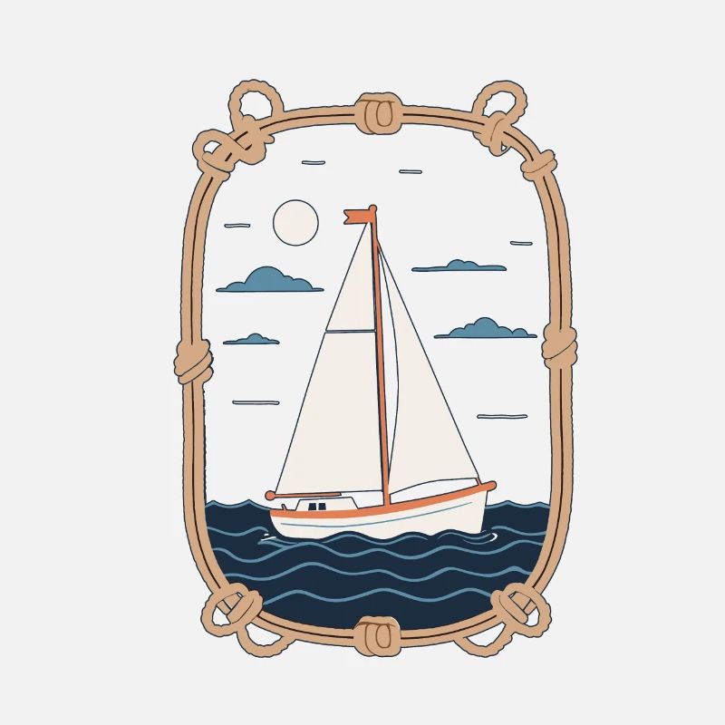Sailboat Adventure By The Sea Night