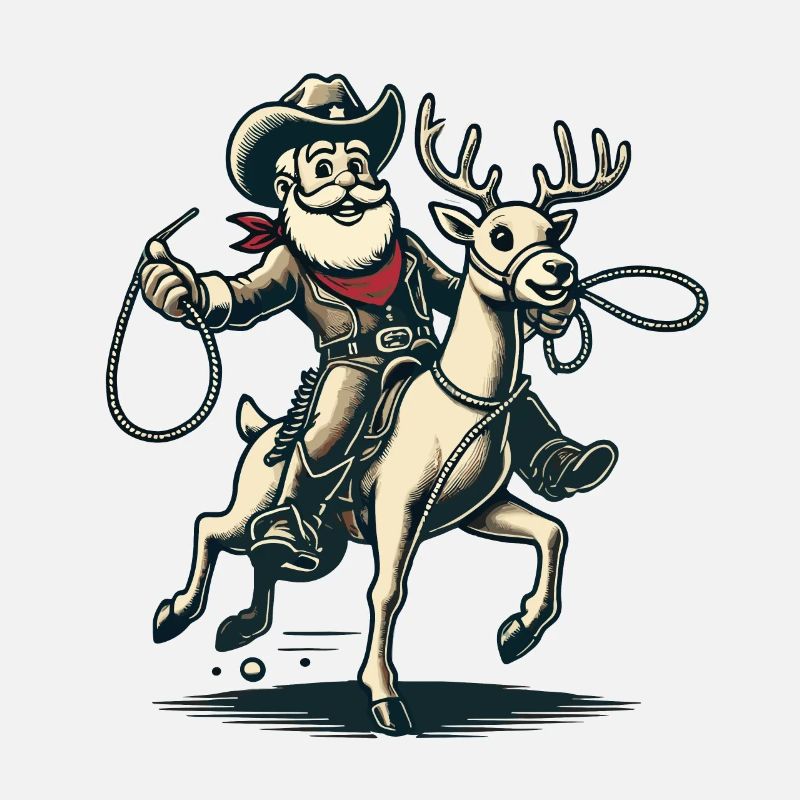 Weihnachtsmann Cowboy Reiter Abenteuer