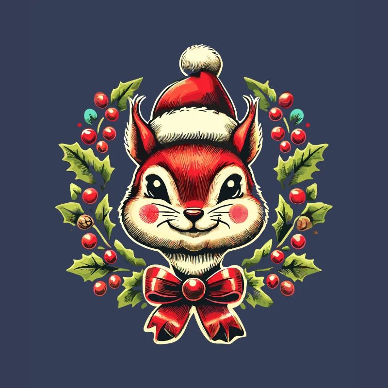 Fröhliches Eichhörnchen Weihnachten Festlich